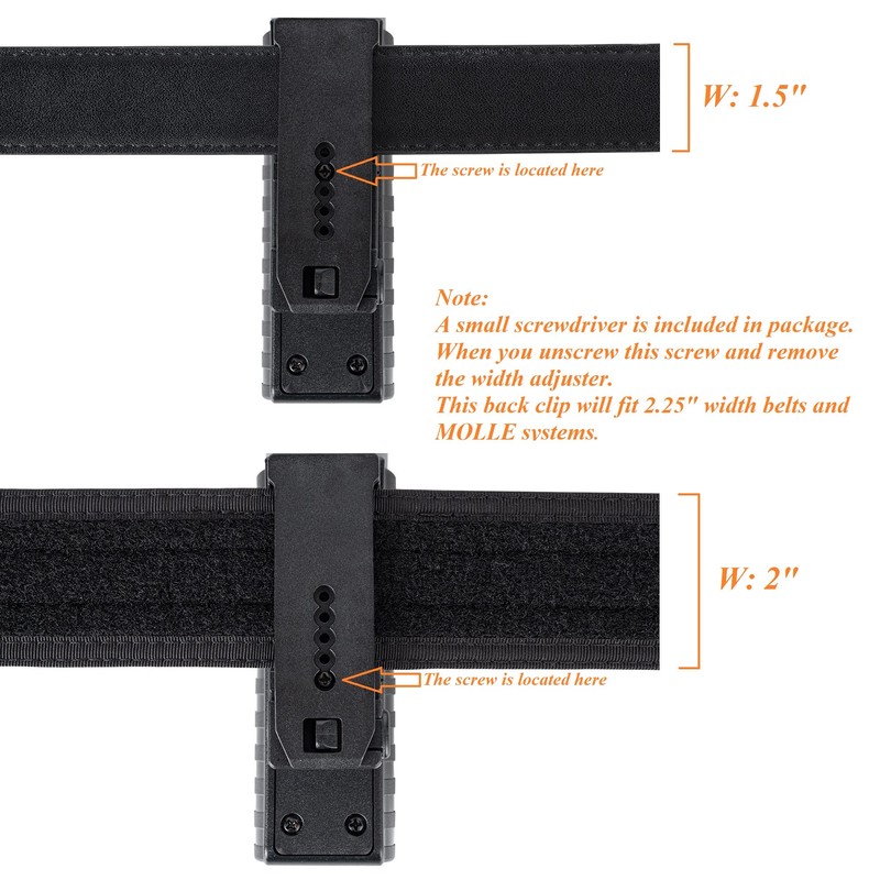 TACNEX Baton Holder w/Duty Belt/MOLLE Rotatable Clip Police Baton Holster