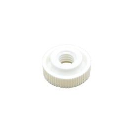 Knurled Nut M4 White Plastic PA 6.6 Spacer Nut Diameter 15 mm H.6 mm Spacer Nut with Internal Thread and Bridge (10)