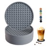 Coga Silicone Coasters Set of 8 - Square, Grey, Heat