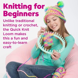 Creativity for Kids Quick Knit Loom Kit | Learn to Knit a Colorful Hat or Cozy with an Easy Loom | Relaxing DIY Craft & Mindful Activity for Kids and Beginners Everywhere (Ages 7+)
