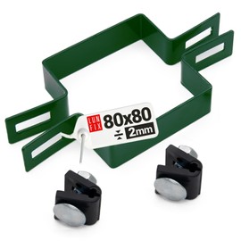 Centre Clamp Strut Clamp Square Mesh Fence 80 x 80 mm Green