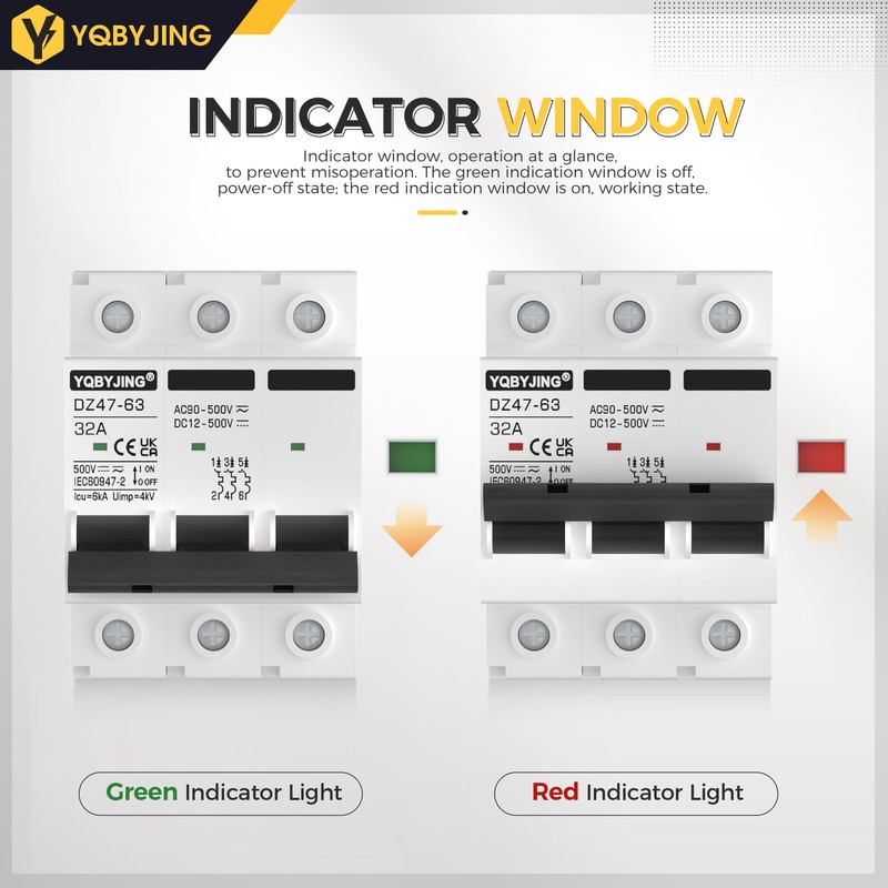 YQBYJING DC Circuit Breaker 32 Amp Solar Panel Disconnect Switch