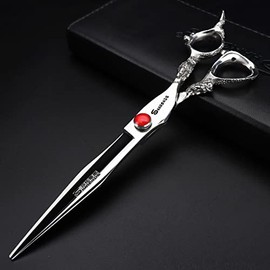 6/7/7.5/8/9 inch Japanese 440C Styling Studio Scissors Barber Professional Styling Tool Set Scissors (7.5-inch Platte schaar)