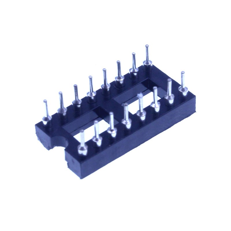 HUABAN 5pcs 2.54mm Pitch Round Pin DIP-16 DIP16 IC Test