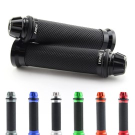 Handlebar Grips Compatible with Suzuki DR 350, DR 400, DR 500, DR 600, DR 650, 800 (Dome/Black)