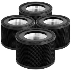 Breabetter 4-Pack TT-AP001 Replacement Filter Compatible with TaoTronics TT-AP001 Purifier and VAVA VA-EE014 Purifier, 3-in-1 H13 True HEPA Filters
