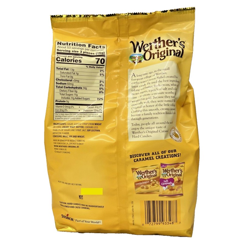 Werther's Storck Werther's Original Caramel Hard Candies 30 oz Werthers