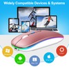 Wireless Bluetooth Mouse for Laptop, Rechargeale Computer Mouse 2.4GHz Optical