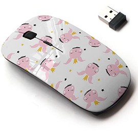 2.4G Wireless Mouse with Cute Pattern Design for All Laptops and Desktops with Nano Receiver - Bunny
