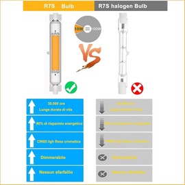 GFDYTG R7S LED 78 mm Dimmable, Warm White 3000 K Bulb, 2000 LM No Flickering, 20 W LED Bulbs COB 78 mm Replacement for 200 W J78 mm Halogen Rod, LED Rod 360° Beam Lighting, AC 220-240 V, Pack of 2