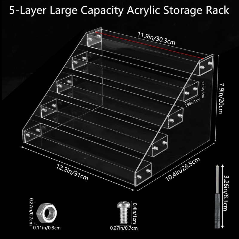 Acrylic Coffee Capsule Storage Holder Compatible, nespresso pod organizer, 5-Tier