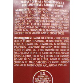 Juanita's CHILE VERDE Pork & Green Chile Sauce 25oz (6 Cans)