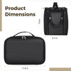 DORMIYA Black Travel Makeup Bag for Women - Large Capacity