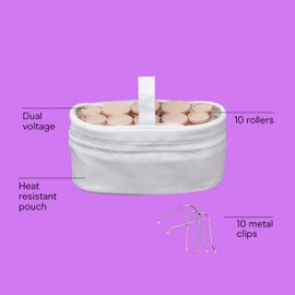 Conair Instant Heat Compact Hot Rollers for Long, Medium, and All Hair - Hair Curler - Hair Roller Clips Included - 1 1/4-inch, 1-inch, and 3/4-inch Rollers