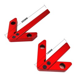 CarAngels Center Gauge Center Scoya, 45° Scoya, Stop Ruler, Right Angle Ruler, 45 Degree Ruler, Right Angle Clamp, Center Finder, Carpenter Injury Tool (200MM, Red)