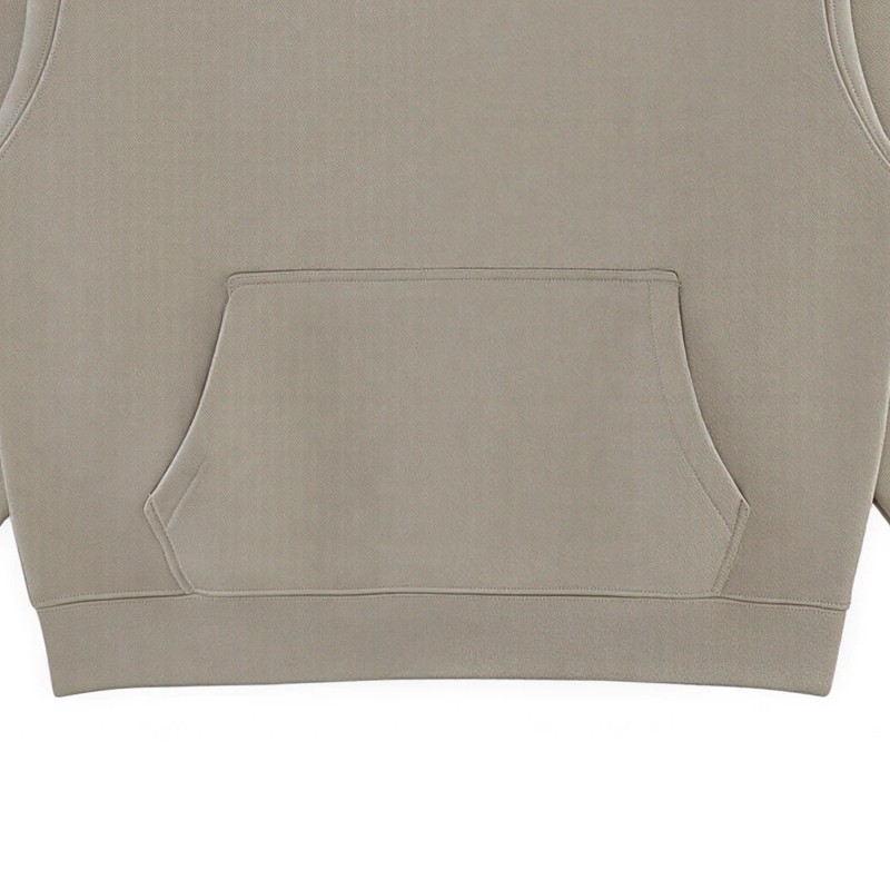 High End Double Button Hood Drop Shoulder Cotton Blend Hooded