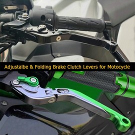 Z750 Motorcycle CNC Brake Lever and Clutch Lever Set Adjustable for Kawasaki Z750 Z 750 2007-2013 Z800 Z 800 E 2013-2017 - Black