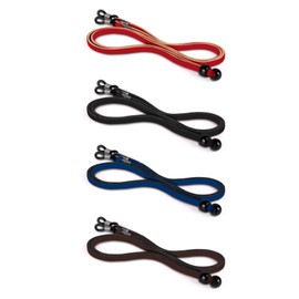 MEGAVOW 4 Pcs Glasses Strap Universal Leather Spectacle Lanyard for Men Women Adjustable Neck Cord Eyeglass Sunglass Non-Slip String Holder