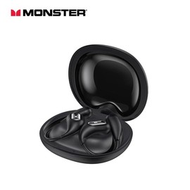 Monster MH22181 Open Ear Wireless Bluetooth Earphones HiFi Sound Sports Earphones OWS TWS Headphone Waterproof - Color: Black