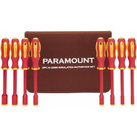 Paramount Metric 8-Piece Ergonomic Insulated Nut Driver Set: 5mm to 12mm