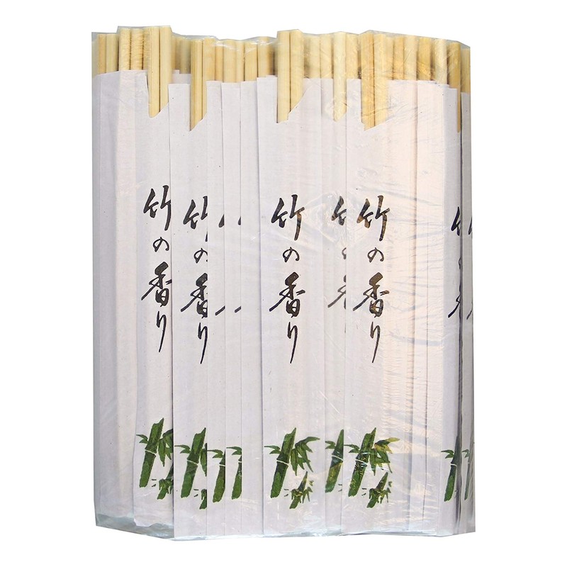(Pack of 30 Pairs) Disposable Bamboo Wooden Chopsticks Individually Wrapped
