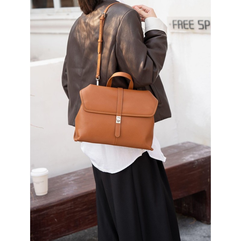 ArtsEye Genuine Leather Women's Commuter Bag, Shoulder Bag with Strap,