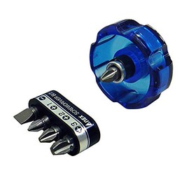 ANEX Screwdriver, Replaceable Type, Starby Wide Handle, Set of 5 Bits No. 62