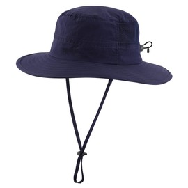 Magracy Toddler Kids Adventure Sun Hat Waterpoof UPF 50+ Protection Bucket Hat for Boy Girl Adjustable Navy Blue L