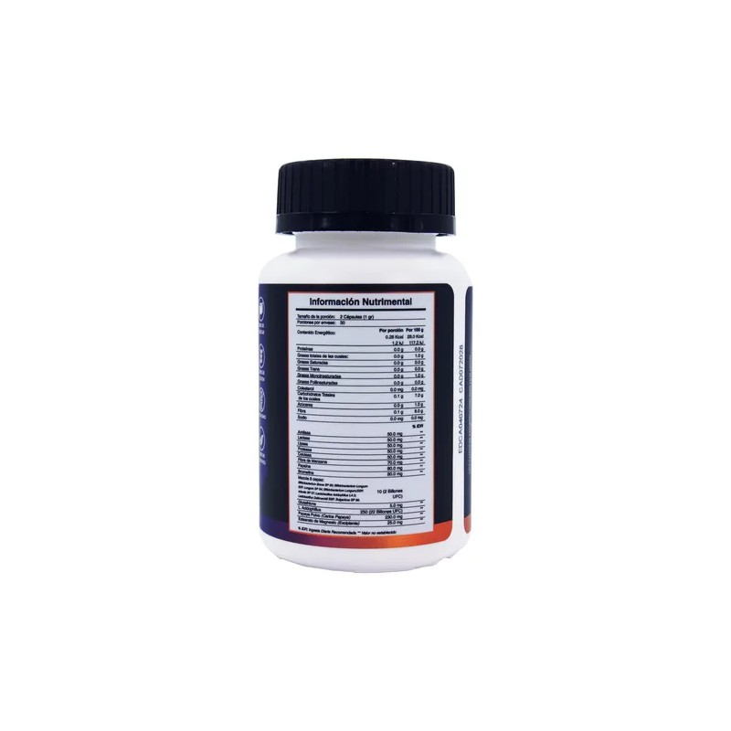 Suplemento Glutathione Probioticos Enzimas Digestivas Mezcla 60 Caps A4h Sabor