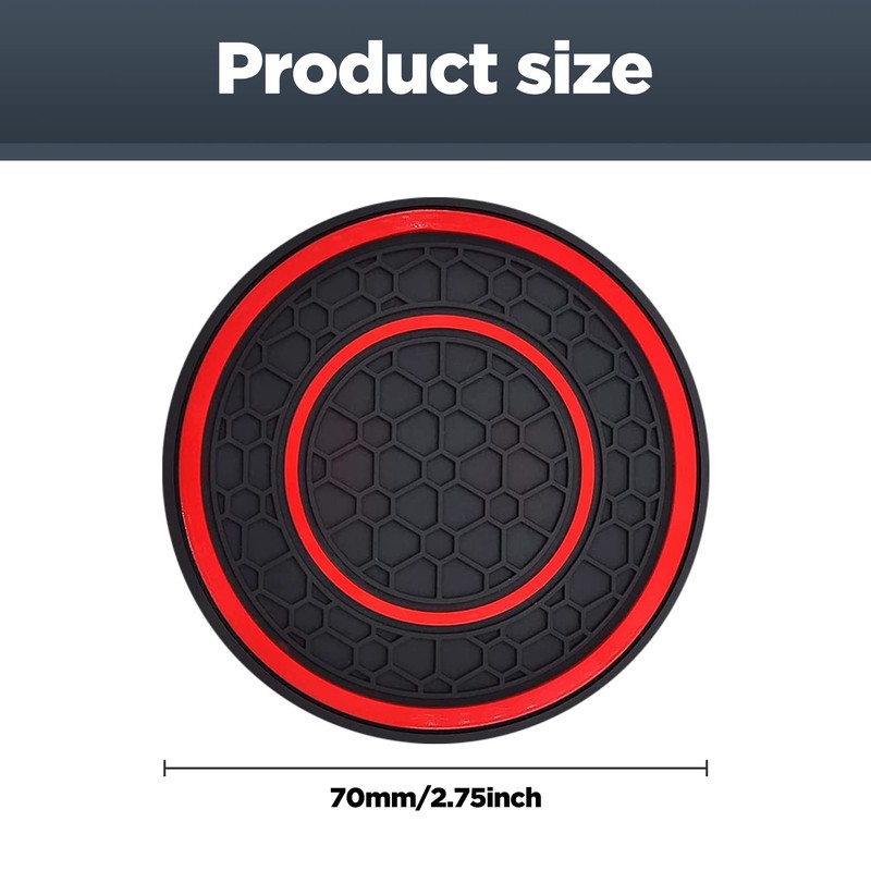2 PCS Car Cup Holder Coaster,Car Coasters Cup Mats,2.75 Inch