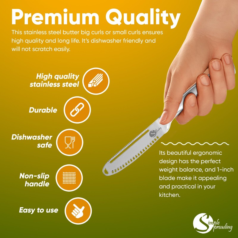 Simple preading Magic Butter Knife Spreader and Curler - Complete