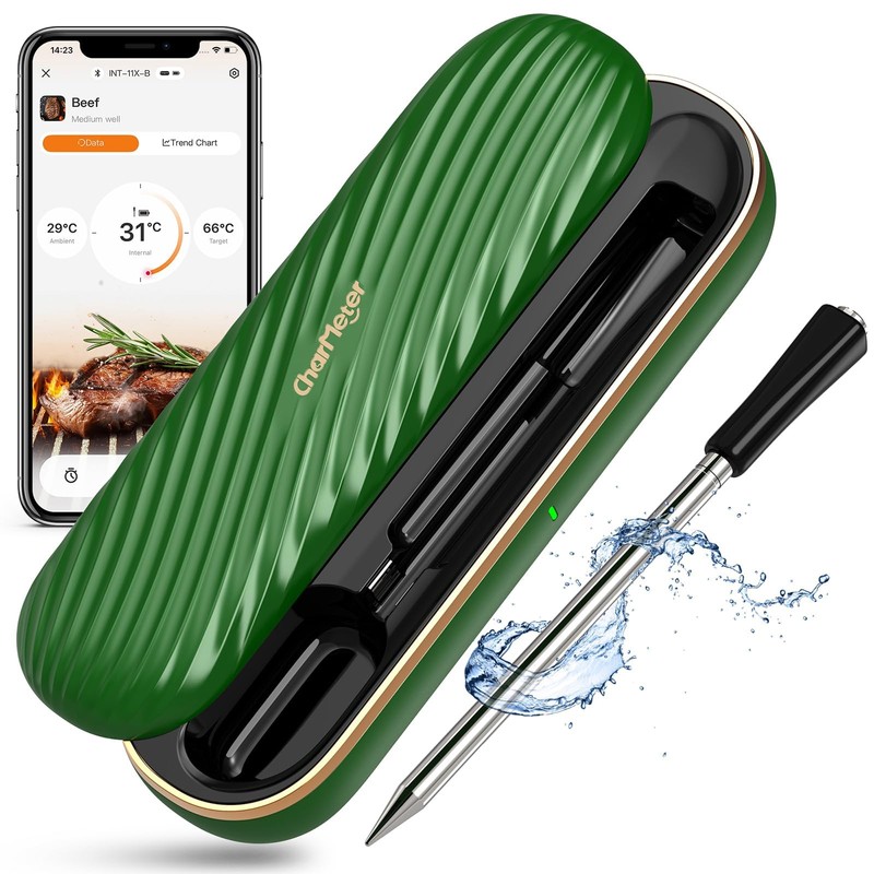 Meat Thermometer Digital Wireless, Bluetooth Smart Meat Thermometer with APP