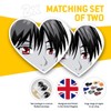 2 x Heart Stickers 15 cm - Manga Anime Boy
