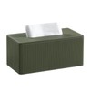 Cretkhp PU Leather Tissue Box Cover Rectangle with Magnetic Closure,