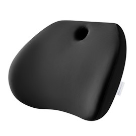 Road Comforts Memory Foam Lumbar Support Pillow – Ergonomic Back Cushion for Office, Car, Home & Travel – Lower Back Pain Relief, Removable Washable Cover (Black)