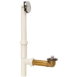 Sayco Lift-And-Spin Bathtub Drain Assembly Chrome with Brass Shoe