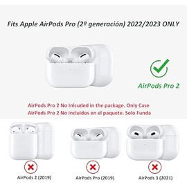 USTIYA Funda for AirPods Pro 2 Gen 2022,Case para Airpods Pro 2 2023 usb c Silicona Protector Completa Hombres Mujeres con Estuche de Carga Inalámbrico (Negro)