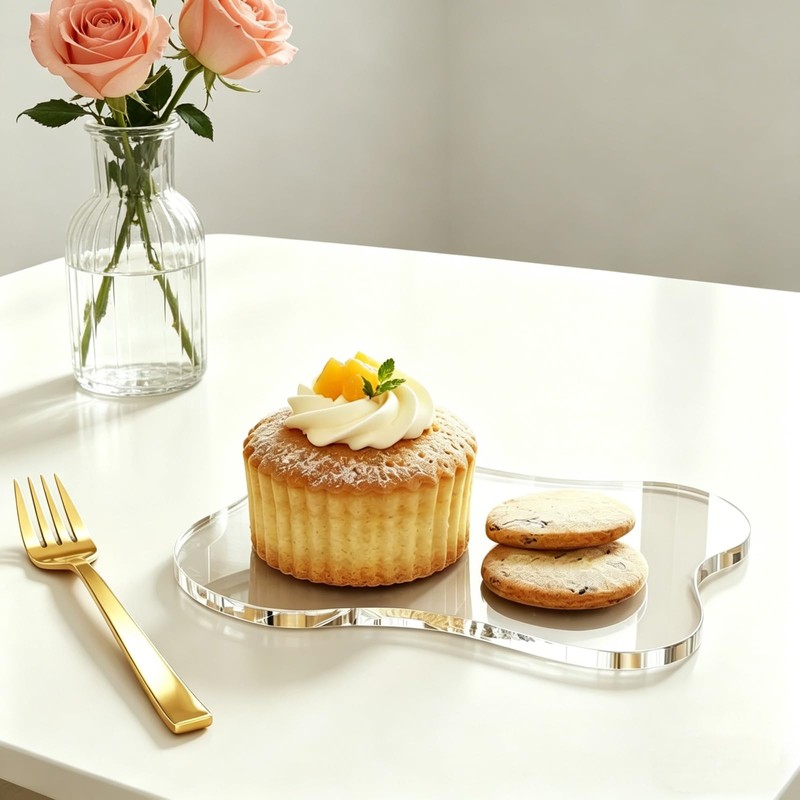 Acrylic Desk Coaster Decorative Plates,Clear Cloud Shape Coffee Cup Coasters