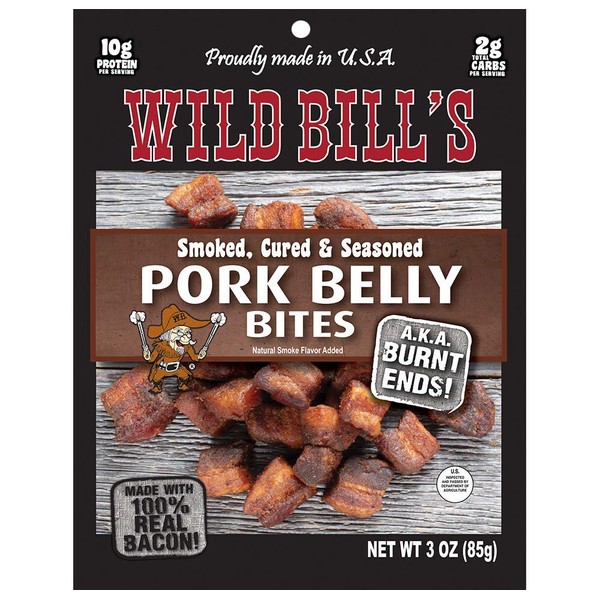 Wild Bill’s Pork Belly Bites 3 Ounce Pack (3 count)