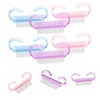 Beavorty 6pcs Nail Scrub Brush Comfortable Handle Cleaning Brushes for