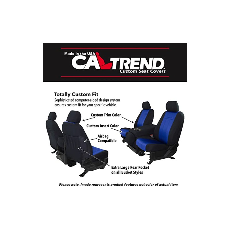CalTrend Front Sport Buckets Seats, NeoSupreme Seat Covers for 2013-2017