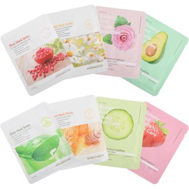 iplusmile Pack de 8 Mascarillas Faciales de Frutas Agua, Hidratantes y Calmantes Cuidado Cutáneo del Rostro en Mujeres y Adolescentes