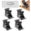 TopDirect 4 Pack Folding Support Brackets, Self-Lockin Extension, Heavy Duty
