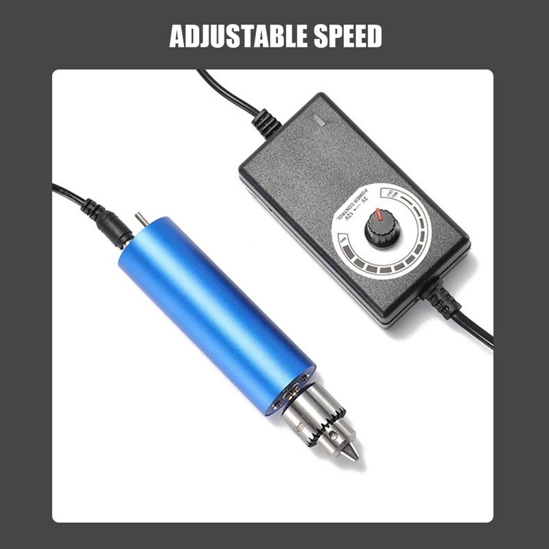 Micro Mini Electric Hand Drill 0.3-4mm Adjustable with 145pcs Accessories