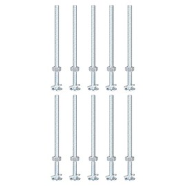 sourcing map 1/4-20 x 5" Square Neck Carriage Bolts with Nuts & Washers, Carbon Steel Coach Bolt Screws 10 Set