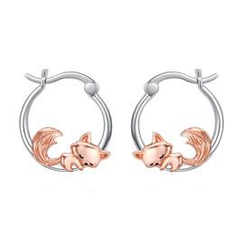 925 Sterling Silver Women's Earrings Sunflower/Tiger/Fox/Wolf/Frog/Dragon/Elephant/Cow/Ballerina/Swords Animal Jewellery Gifts for Women Girls Mother Daughter Birthday Mother's Day, Sterling Silver