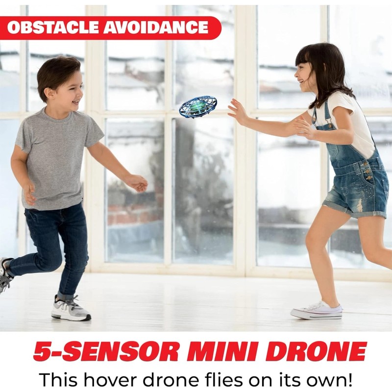 Force1 Scoot Hand Operated Drone LED Mini UFO Flying Orb