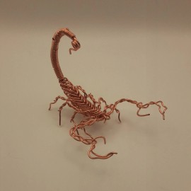 Wire Wrapped Scorpion 16ga Copper Cactus Garden Desk Home Decoration Gift 4"