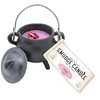 Reusable 4-Inch Cast Iron Cauldron Candle with Lid and Hanging
