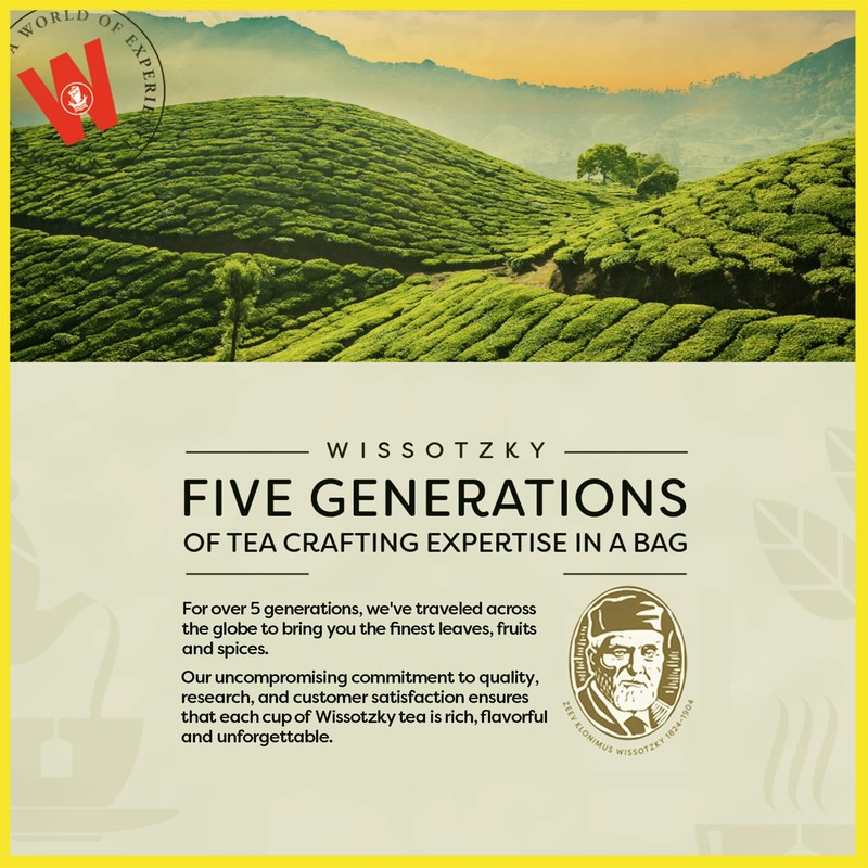 Wissotzky Chamomile Tea with Nana Mint, Herbal Tea, 20 Tea